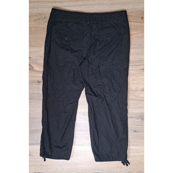 Ann Taylor Loft Women's Capri Cropped Pants Black 100% Cotton Size 2 - Picture 5 of 12